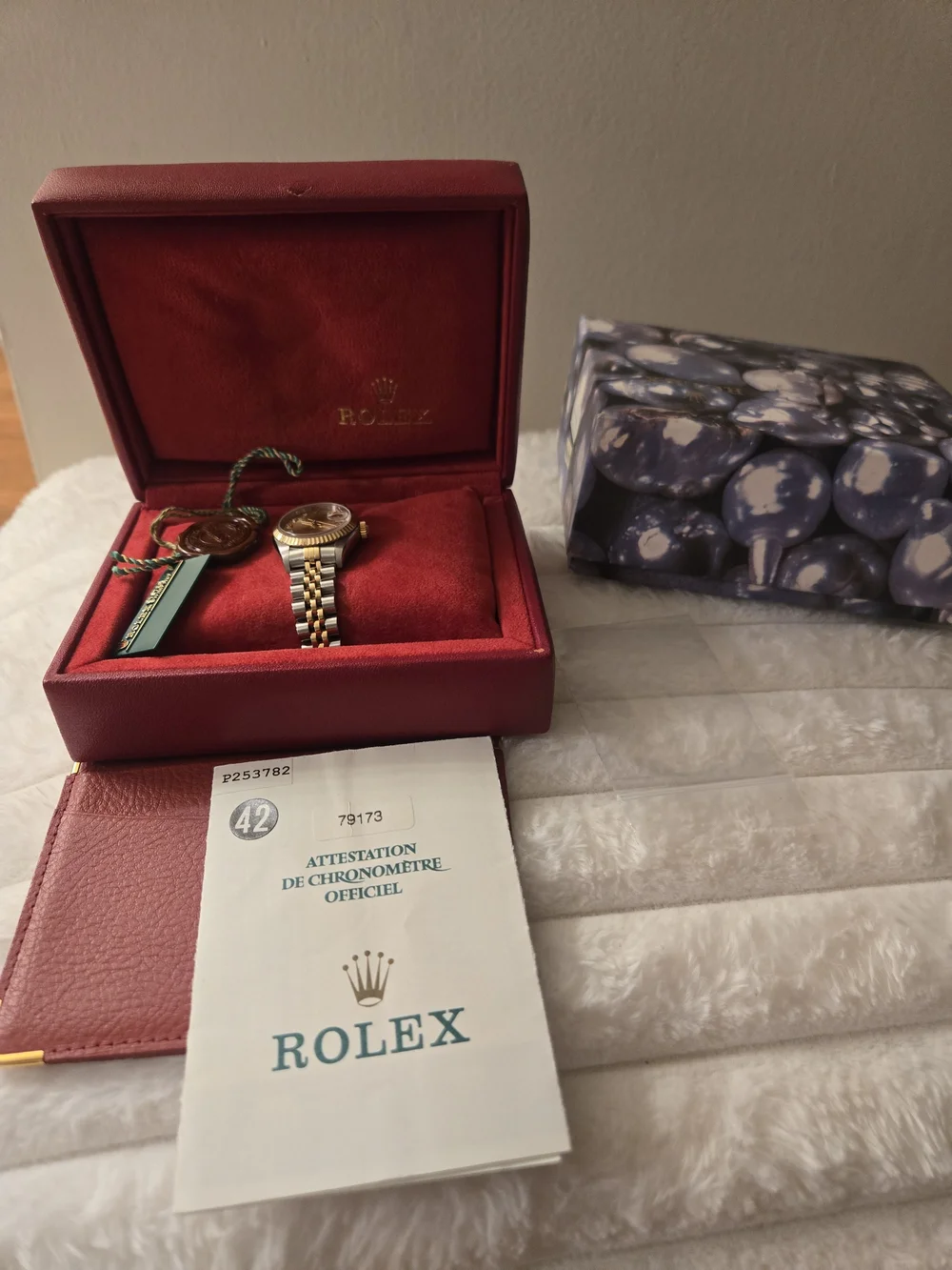 Rolex Two-Tone Gold and Steel Women's Watch with Diamond Markers